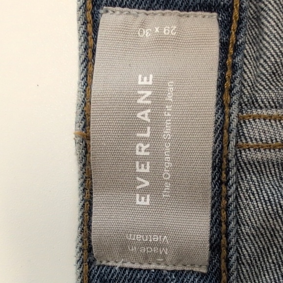 Everlane‎ Jeans Mens 29x30 Organic Cotton Slim Fit Jeans  Thrift Blue NWT - Picture 8 of 8